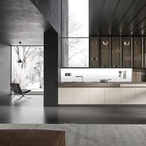 Ensemble d'armoires de cuisine en bois de style américain personnalisé JY Project 2026, avec îlot central et organisateur d'angle, portes en MDF et charnières, fabriqué au Vietnam - Product Image 1