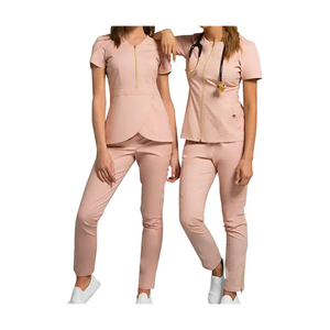 Nouvelle Collection : Tenues de Spa Élégantes pour Femmes – Ensembles de Blouses Médicales Tendance, Vente en Gros, Uniformes d'Infirmière Personnalisables à Manches Courtes pour Femmes - Product Image 1