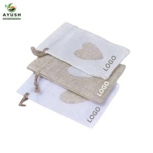 Sac en toile de jute personnalisé avec cordon de serrage, tissage uni, pochette cadeau en toile de jute pour le stockage de plantes et d'herbes - Product Image 4