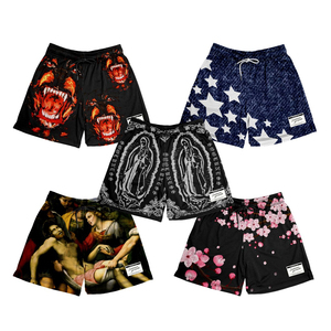 Men's Printed Board <b>Shorts</b> Sublimation Transfer Print Breathable Drawstring Mid Waist Street Style Men's <b>Shorts</b> With Pockets - Product Image 2