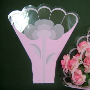Usine En Gros Impression Personnalisée BOPP Bouquet De Fleurs En Plastique Manches Bouquets Frais Cadeaux Emballage Emballage pour Fleuriste - Product Image 4