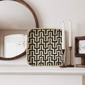 Square bamboo tray for decorating <b>home</b> wall & serving best selling eco-friendly fiber trays - Product Image 6