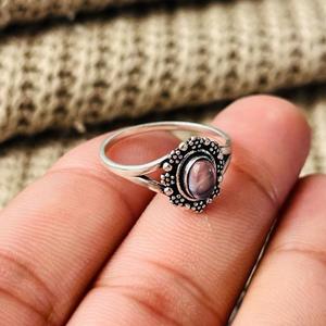 Boho Amethyst Vintage Brass <b>Ring</b> Silver Plated Tribal <b>Dainty</b> Womens Wholesale <b>Ring</b> - Product Image 4