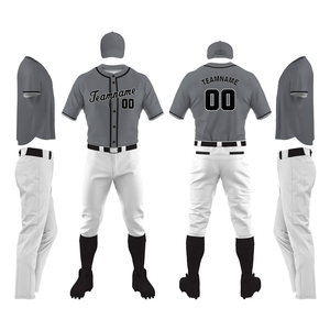 Service OEM, uniforme de baseball respirant, grande taille, design personnalisé, séchage rapide, antibactérien, logo personnalisé, polyester, prix d'usine - Product Image 1