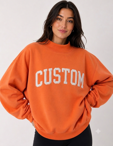 เสื้อสเวตเตอร์ผู้หญิงทรงโอเวอร์ไซส์ สีส้ม พิมพ์ลาย คอเต่าแบบไม่มีซับใน สไตล์ใหม่ เสื้อคลุมแบบสวม น้ำหนักเบา อุ่นสบาย เหมาะสำหรับฤดูหนาว - Product Image 1