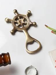 Antique Brass <b>Ship</b> <b>Wheel</b> Bottle Opener Vintage Nautical Style Handcrafted Bar Accessory - Product Image 5
