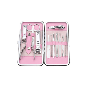 Professional German Stainless Steel Nail Scissors Clipper 7 in 1 Single Spring Luxurious Manicure & <b>Pedicure</b> <b>Set</b> Case - Product Image 1