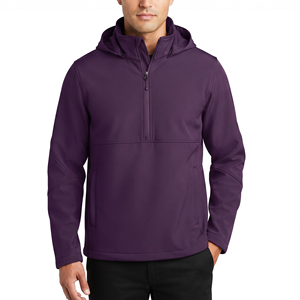 Vestes à capuche zippées softshell pour hommes, imperméables, coupe-vent, veste de pluie d'extérieur, vestes coupe-vent légères décontractées pour hommes - Product Image 1