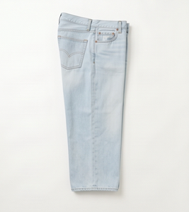 Pantalon capri décontracté pour homme, taille mi-haute, délavé, avec fermeture éclair et rivets - Product Image 3