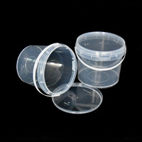 Seaux ronds en plastique transparent de qualité alimentaire pour les bonbons 1/2/3/4/5/6/8/10 litres