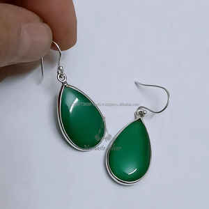 Pendientes de Plata de Ley 925, pendientes de piedras preciosas naturales, joyería única, pendiente de piedra curativa, joyería hecha a mano, regalos para ella - Product Image 1