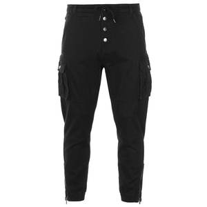 Pantalones Cargo Jaffico International para Hombre, Color Sólido, Ecológicos, 100% Algodón, Ligeros, Estampado Digital, Pierna Ancha, Cintura Elástica - Product Image 5