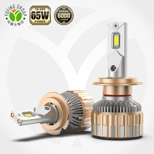 ไฟหน้า LED อะลูมิเนียมสุดสว่าง CSP 3570 IP68 65W 10000LM H1พร้อมหลอดไฟไดรเวอร์ได้รับการรับรอง IATF16949 - Product Image 1