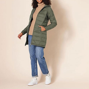 <b>Womens</b> Lightweight Water Resistant <b>Packable</b> Hooded Puffer Coat Warm Winter <b>Jacket</b> Ultra Light Quilted Travel Friendly Windproof - Product Image 2