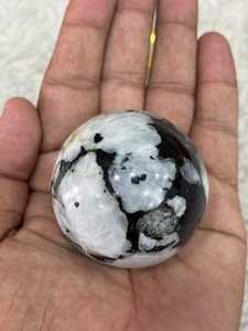 Natural rainbow moonstone <b>crystal</b> <b>sphere</b> with enchanting color flashes pearly sheen rounded polish and distinctive mineral - Product Image 4