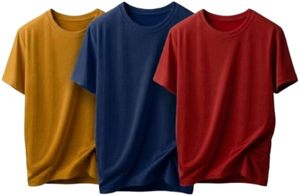 เสื้อยืดคอตตอนหนา 200 GSM สำหรับผู้ชาย สไตล์วินเทจ เสื้อเปล่าสีพื้น หลายสี - Product Image 3