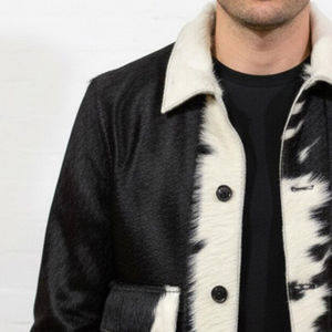 Nouvelle arrivée, vêtements d'extérieur à la mode, veste en cuir de vache pour homme, vêtements d'hiver, veste en cuir de vache à manches longues, coupe classique - Product Image 6