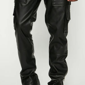 Pantalones de Cuero para Hombre al por Mayor, Diseño de Fábrica, Venta Caliente, Precio de Mayoreo, Ropa de Exterior - Product Image 3