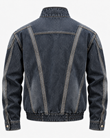 Veste en jean patchwork brodée pour homme Sam Tactical, style streetwear, type camionneur, prix de gros, OEM, prix abordable 2026