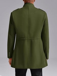 Manteau d'hiver en cachemire et mélange de laine de haute qualité pour homme - Trench-coat style business casual pour hommes, respirant - Product Image 3