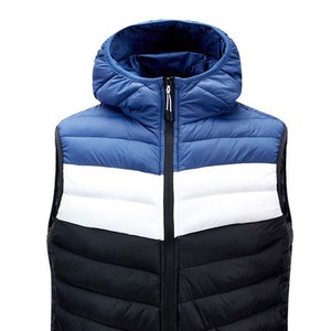 Stand Collar Windproof Zipper Black Color Men's Clothing <b>Jackets</b> Polyester Waterproof <b>Cheap</b> Price Bubble Vest Regular Fit Adult - Product Image 4