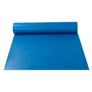 Rouleau de revêtement de sol en caoutchouc bleu, antidérapant, texturé, durable, pour usage industriel, salle de sport, atelier, garage et usage commercial - Product Image 1