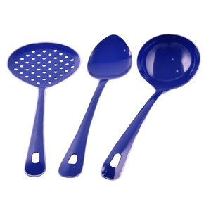 Blue Kitchen Cookware Tool <b>Cooking</b> Spoon Spatula Utensil <b>Set</b> Stainless Steel - Product Image 1