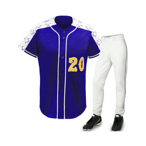 Tenues de sport entièrement personnalisées, uniformes de baseball de qualité supérieure, design de logo personnalisé, nouveaux ensembles de maillots et pantalons de baseball à prix avantageux - Product Image 2
