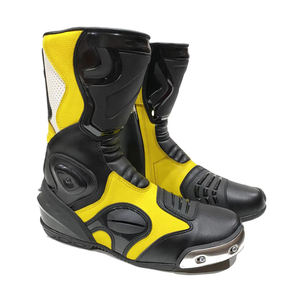 Botas de Motociclismo Impermeables, Transpirables, de Cuero, Duraderas y Cómodas para Hombre, Estilo Jersey de Carreras - Product Image 1