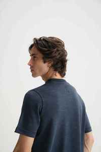 T-shirt pour homme en coton 100% de haute qualité, 260 g/m², basique, doux, léger, avec le meilleur tissu, noir, vente en gros - Product Image 3