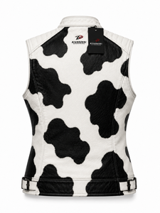 Chaleco de cuero para mujer con MOQ bajo, forro suave, costuras duraderas, bolsillos prácticos y ajuste atemporal para montar a caballo, viajar y uso casual. - Product Image 2
