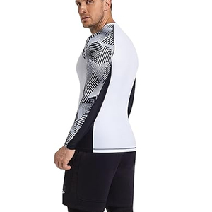 Men Rash Guard <b>Compression</b> T <b>Shirt</b> Short Sleeve Swim <b>Shirt</b> UV Protection Quick Dry Custom Branding Bulk - Product Image 4