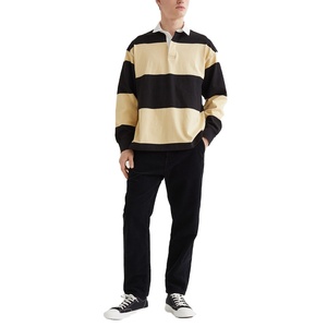 Mens <b>Shirts</b> Navy Tipped Sleeve Polo <b>Shirt</b> with Color Stripes on Cuff and <b>Collar</b> Stylish <b>T</b>-<b>shirts</b> for Men Wholesale Price 2027 - Product Image 1