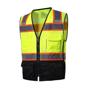 Factory Direct ODM Rayon Safety Reflective <b>Strip</b> Mesh Breathable <b>Fabric</b> EN Certified Anti-Wrinkle Work Reflective Safety Jacket - Product Image 1