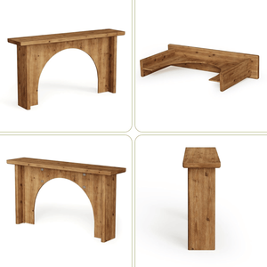 Consolle Lunga in Legno di Teak per Soggiorno, Tavolino Laterale per Casa, Appartamento, Hotel o Magazzino - Product Image 2