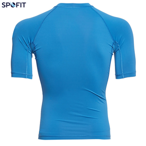 Camiseta de natación de manga corta blanca para hombre, de poliéster de secado rápido, con protección solar UPF 50+, para exteriores, personalizable. - Product Image 4
