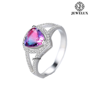 Jewelux Women's 18K Solid <b>Gold</b> Rose <b>Gold</b> Plated <b>Cocktail</b> <b>Ring</b> With Cushion Cut Morganite Prong Setting Luxury Fine Jewelry - Product Image 4