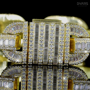 Joyería Fina, Pulsera de Lujo para Hombre, Cadena Cubana con Incrustaciones de Moissanita VVS Certificada, Dos Tonos, Plata de Ley 925 - Product Image 3