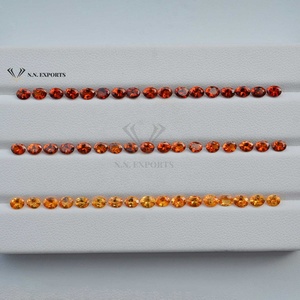 พลอยแกรนเนตแฟนตาสเปสซาร์ไทต์ธรรมชาติขนาด 3x4 มม. รูปทรงวงรีเจียระไน พลอยกึ่งมีค่าสีส้ม สำหรับเครื่องประดับหรูหราในวันวาเลนไทน์ - Product Image 2