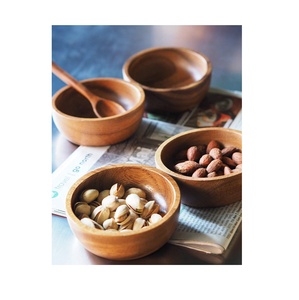 Bol en bois pur fait à la main de haute qualité Fruits et bol à salade bol de vente chaude produit de décoration pour la maison hôtel et restaurant - Product Image 5