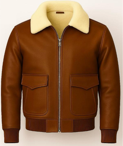 Chaqueta de Cuero para Hombre y Mujer, Nueva Moda, Cuello Alto, Logotipo Frontal, Invierno, Casual, Transpirable, Resistente al Viento - Product Image 1