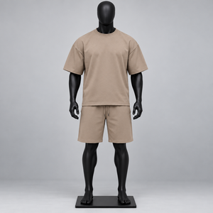 Conjunto Deportivo de 2 Piezas para Hombre HONFIT, Tejido de Verano de Secado Rápido, Camiseta de Cuello Redondo y Pantalones Cortos, Elástico en 4 Direcciones, Transpirable, para Gimnasio y Running - Product Image 1