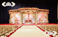 Mandap à double pilier pour mariage Gujarati, décoration de mariage sud-indienne, Mandap à double pilier pour mariages