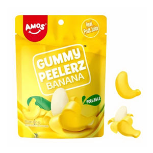 Wholesale AMOSS Peelerzz Gummy Candy Banana Flavor 6oz Peelable Fun Snack Made With Real Fruit Juice For Candy Stores - Product Image 4