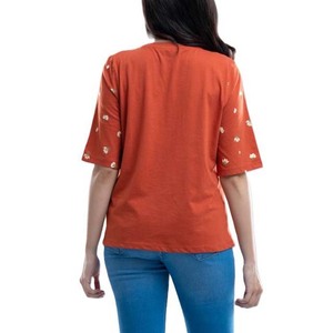 Camiseta de manga corta para mujer con estampado gráfico bonito en rosa, camiseta informal de algodón con cuello redondo, camiseta de moda de verano, suave y cómoda - Product Image 2