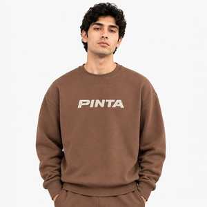 Sudadera de Forro Polar Marrón para Hombre, Sudadera con Capucha y Cuello Redondo, Estilo Casual Urbano - Product Image 3