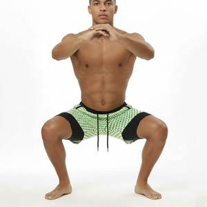 Quick Dry Men's Running Double <b>Layer</b> Shorts Summer 2 in 1 Breathable Lining Workout Gym Fitness Short Pants Jogger With Pocket - Product Image 4