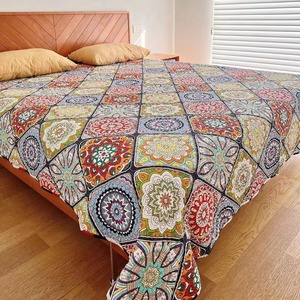 <b>Velvet</b> Fabric Printed <b>Bedspread</b> Set with Pillowcases Waterproof Anti-Pilling Cooling Washable Modern Style Home Use - Product Image 3