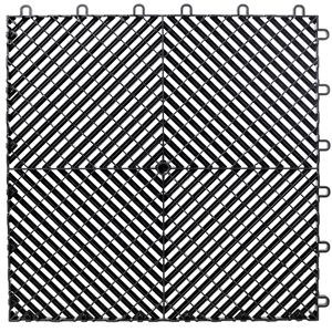 25 Pezzi Tappetini Antiscivolo in Plastica a Incastro per Garage, Dimensioni 15.6"x15.6", Design a Piastrelle con Drenaggio - Product Image 3