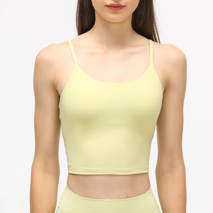 Haut court côtelé sans manches pour femme, col rond, respirant, grande taille, décontracté, en Spandex/Polyester, coupe ajustée, vente en gros personnalisée - Product Image 2